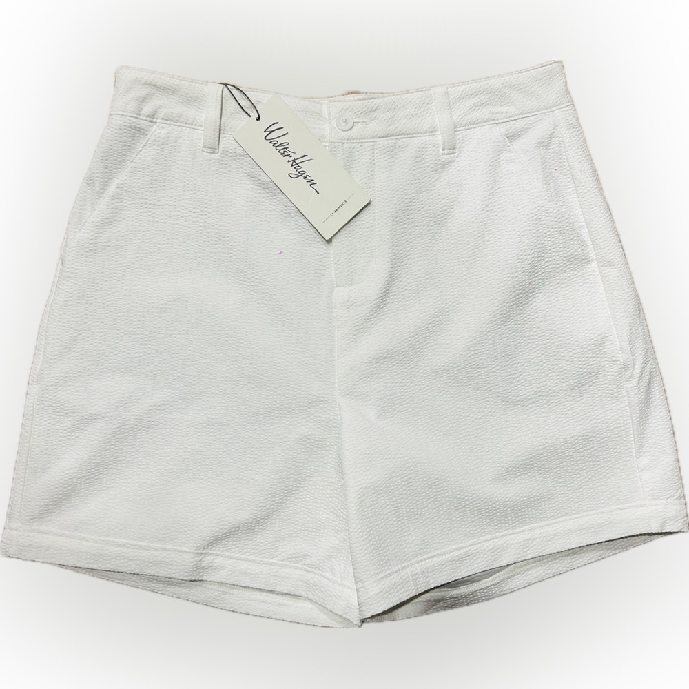 NWT Walter Hagen SZ various white seersucker lined shorts/2 front-2 rear pockets - Picture 4 of 5
